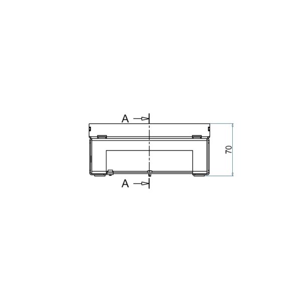Produktbild UBD 165 159  -  Unterflur-Bodendose UBD 160 small inkl. Blinddeckel mit Kante, geschlossen, und 15mm Vertiefung